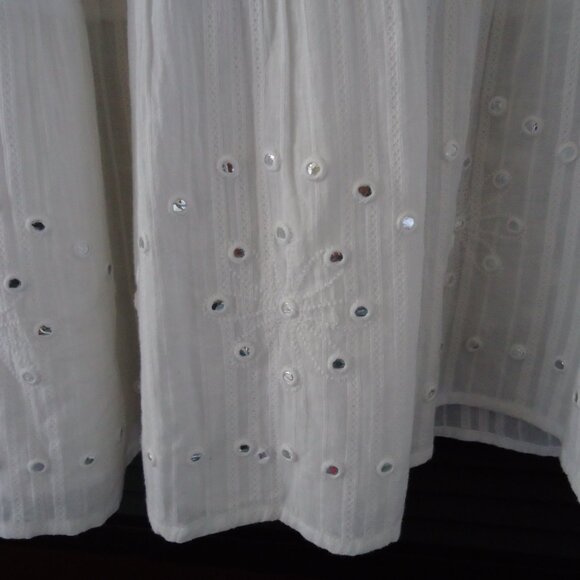 Shift Dress White Cotton 8 - Picture 6 of 10